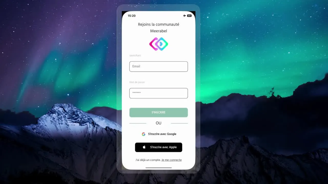 Aperçu application Meerabel
